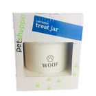 049022913097 Petshoppe Ceramic Treat Jar White For Dog Pets