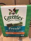 10159276 Greenies Genuine Dental Dog Treats Petite Size Fresh Flavor