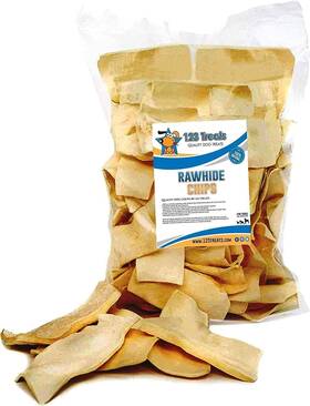 123 Treats 671983817864 Natural Rawhide Chips Smoked Flavor 5 Pounds Pound Pack Of 1