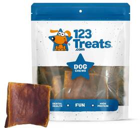 123 Treats 671983818083 Beef Cheek Basted Chews 2 Pounds Long Lasting Dog Chew By
