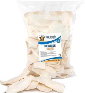 123 Treats 711182002194 Rawhide Chips Premium Dog Chews Natural Grass Fed Livestock With No Ho