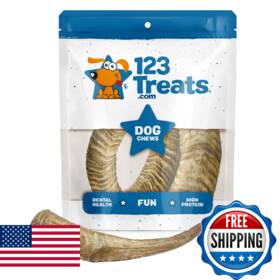 B0f5yltjsr 123 Treats Goat Horns For Dogs Medium 3 Count Long Lasting Dog A