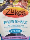 24034 Zukes Pure Nz Jerky Steaks Lamb Sweet Potato Grass Feed