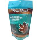 7800364 The Real Meat Fish Venison Jerky Treat Oz 782877800364