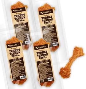 A Freschi Srl 313107044021 Afreschi Turkey Tendons For Dogs Usa-sourced Healthy Dog Treats Rawhide-free