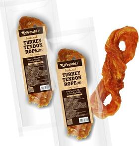 A Freschi Srl 705353071621 Afreschi Turkey Tendons For Dogs Usa-sourced Healthy Dog Treats Rawhide-free