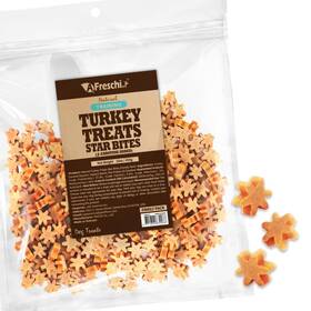 A Freschi Srl 711604830066 Afreschi Natural Turkey Treats Star Bites 16 Oz Hexagonal Shape Usa-source