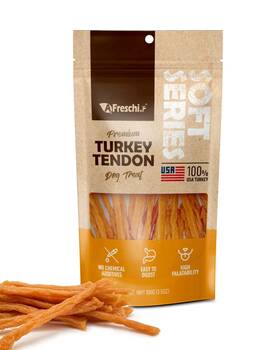 A Freschi Srl 713077062890 Afreschi Turkey Tendon For Dogs Dog Treats Soft Series All Natural Huma