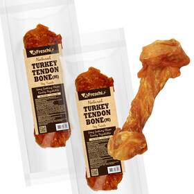A Freschi Srl 713077076125 Afreschi Natural Turkey Tendon Bone M Pack Of 2 Dog Treats For Signature S