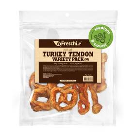 A Freschi Srl 713077078532 Afreschi Turkey Tendon Dogs Treats 10 Oz Variety Pack For Medium Breeds T
