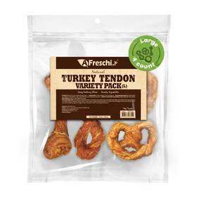 A Freschi Srl 713077078549 Afreschi Turkey Tendon Dog Treats 10 Oz Variety Pack For Large Breeds Tur