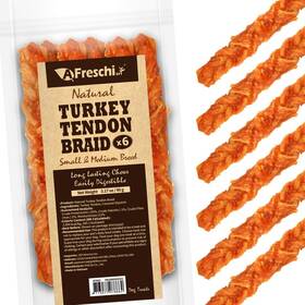 A Freschi Srl 713077078662 Afreschi Turkey Tendons For Dogs Usa-sourced Healthy Dog Treats Rawhide-fr