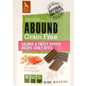 Abound 011110100573 Grain Free Salmon And Sweet Potato Jerky Bites For Dogs - 12 Oz