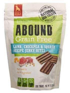 Abound 011110812773 Grain Free Natural Lamb Chickpea And Squash Jerky 12 Ounce Pack Of 1