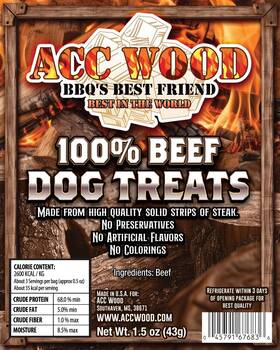 Acc Wood 045791676836 Dog Beef Jerky Treats 100%