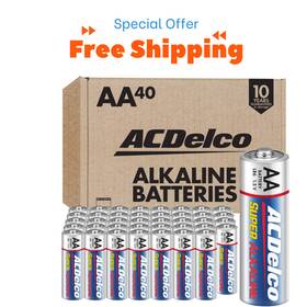 Ac232s Acdelco Super Alkaline Aa Batteries 40 Count New Us - Free Shiping