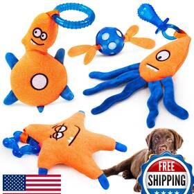B0djsnd8ck Addpets 4-pack Frozen Puppy Teething Chew Toys - Relieves Pain Keeps Busy