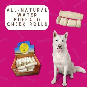 Advance Pet Product 8882348097762 Wild Eats Buffalo Cheek Rolls 6 Inch And 12 5 Pack Long Lasting Rawhide Alternative