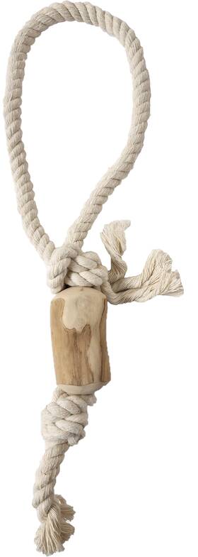 Advance Pet Product 8882351374562 Coffee Wood And Rope Dog Chew Toy Eco Tug For Tough Chewers Dental Health Aid