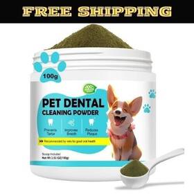 Allyeah 794414944387 Dog Teeth Cleaning Powder All Age Dogs Dental Tooth Cleaner Bad Br
