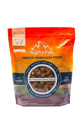 Alphapak 810013354249 Raw Freeze Dried Dog Food 16 Oz