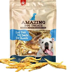 Amazing Dog Treats 850015261916 Chicken Feet 25 Count - All Natural Single Ingredient