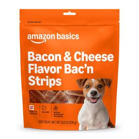 Amazon Basics 6a19e132907eebc3decec471 Bacon And Cheese Flavor Bac N Strips Dog Treats 25 Oz Bag
