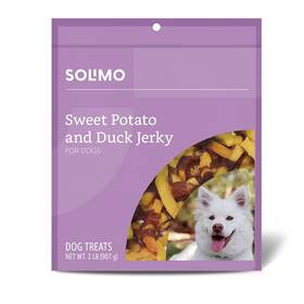 Amazon Brand - Solimo 842379149191 Sweet Potato Duck Jerky Dog Treats 2 Pounds