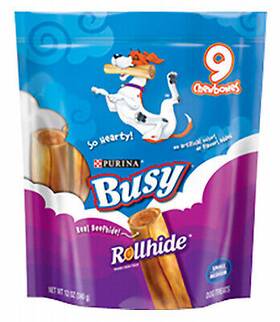 03079 American Distribution & Mfg Co Dog Treats Busy Beef Rollhide 4-oz. -03079