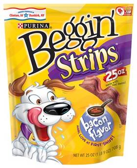 11049 American Distribution & Mfg Co Dog Treats Bacon 25-oz. Pouch
