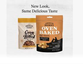 American Journey 192268119423 Peanut Butter Recipe Grain-free Crunchy Biscuit Dog Treat 8oz