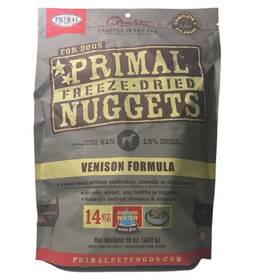 5000021 Animal Supply Primal Pet Freeze Dried Raw Dog Food Nuggets Venison 14 Oz