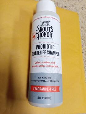 Sk87058 Animal Supply Skouts Honor Probiotic Itch Relief Shampoo 16 Oz Fragrance Free