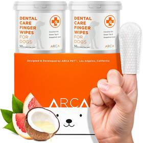 Arca Pet 640816262621 Dental Finger For Dogs - 100 Vet Formulated Dog Teeth Cleaning D