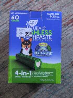 Ark Naturals 632634410001 - Brshls Tpst Dental Chw Sm 1 Each 60 Ct