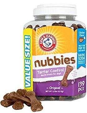 Arm & Hammer 742797868097 And Nubbies Tartar Control Dental Chews Dog Treats - Chicken 139 Pieces