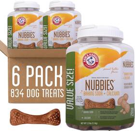 Ff12283pcs6 Arm & Hammer And For Pets Nubbies Dental Treats 52.8 Ounce Pack Of 6 Natural