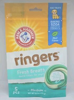 Ffp7615 Arm & Hammer And Ringers Fresh Breath Dental Treats Chicken Adult Dog Medium 5pcs