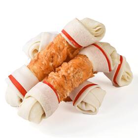 Adwc030a02 Asmpet Dog Chews Long Lasting 6.5 Inch Knotted Bones Human Grade Natural Chicken Wr