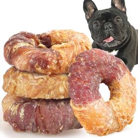 Adwc030a30 Asmpet Dog Treats Chews Chicken And Duck Wrapped Rawhide Donuts Dental Care For