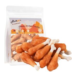 Adwc030a32 Asmpet Dog Treats Chews Rawhide Free Real Chicken Calcium Bone Snacks Teeth Clean B