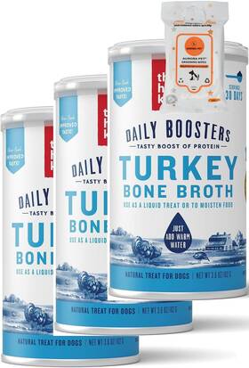 Apthkbbt2 Aurora Pet Bundle Set 3 Daily Boosters Instant Turkey Bone Broth With Turmeri