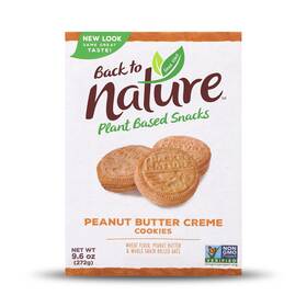 Back To Nature 819898011018 Peanut Butter Creme Sandwich Cookies - Dairy Free Non-gmo Made