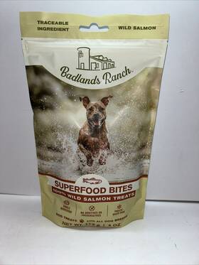 Badlands Ranch 850035752081 Superfood Bites 100% Wild Salmon Treats 4oz Dog All Breeds
