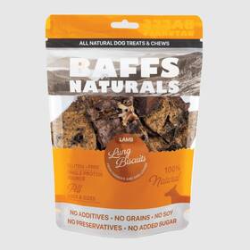 Baffs Naturals 692744529156 Natural Lamb Lung Dog Treats - High Protein Gluten-free Snacks For All Breeds
