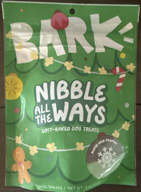 Bark 199129001859 Box Dog Treats Nibble All The Way Baked With Pumpkin Soft New