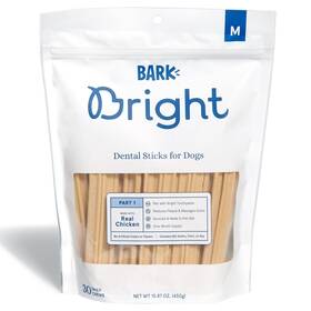 Bark 840134603155 Bright Dental Sticks For Medium Dogs Chews 15.87 Oz. Count Of 30 Bark 840134603155 Bright Dental Sticks For Medium Dogs Chews 15.87 Oz. Count Of 30