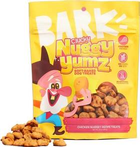 Bark 840134679556 Pack Of 3 Clucky Nuggy Yumz Chicken Nugget Soft Baked Dog Treats 10-oz