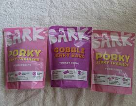 B5110 Bark Porky Jerky Trainers Pork And Gobble Bars Turkey Adult Dog Treats