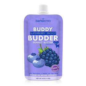 6910 Bark Bistro Company Buddy Budder Superberry Snoot Grain Free Peanut Butter For D
